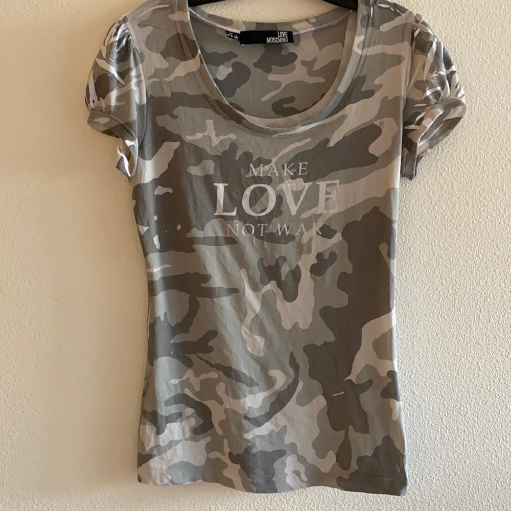 Love Moschino Stretchy Cotton Top. Size 6
